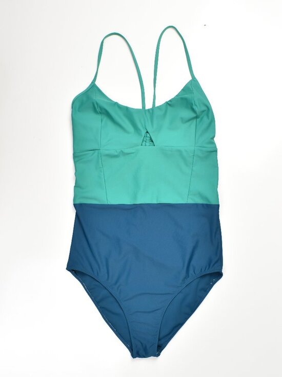summersalt Other - Summersalt The Swan Dive Teal Green Colorblock One-Piece Swimsuit - 10